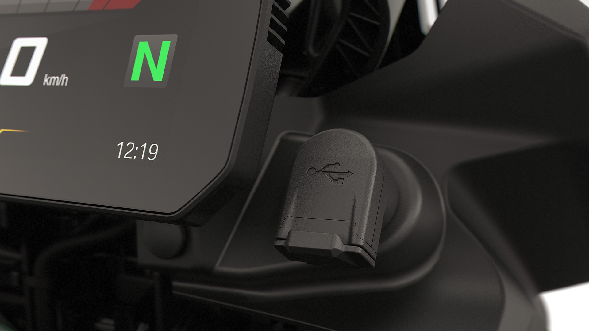 Le port USB de la BMW F 800 GS