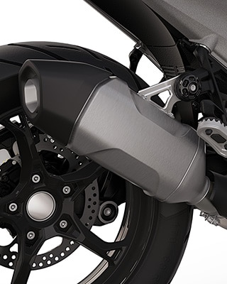 Le silencieux arrière de série de la BMW R 1300 GS de BMW Motorrad