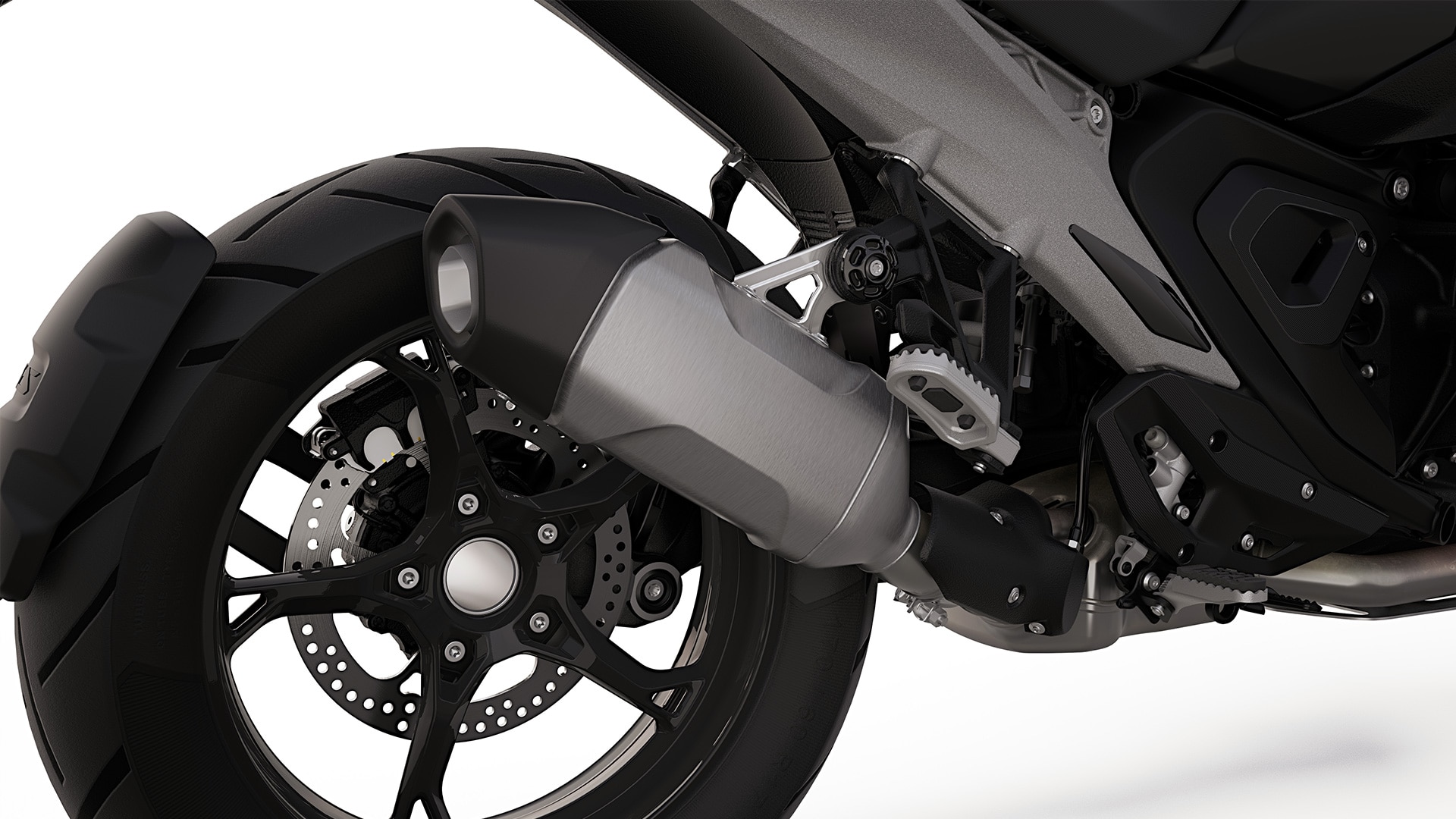 Le silencieux arrière de série de la BMW R 1300 GS de BMW Motorrad