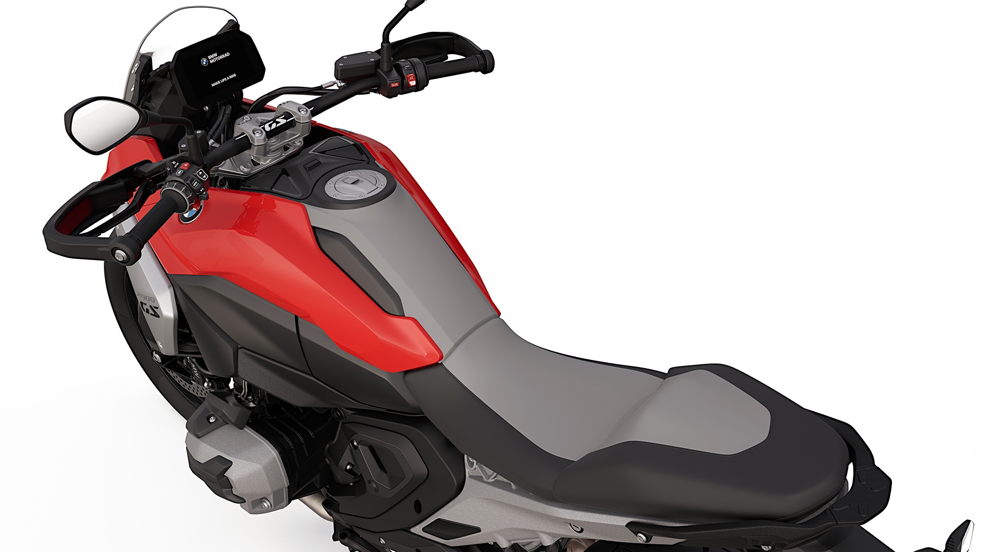La ligne fluide reliant le réservoir et la selle de la BMW R 1300 GS de BMW Motorrad